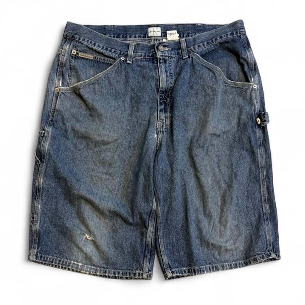Calvin Klein Jeans Carpenter Denim Jorts Size 36 Medium Wash Y2K Shorts
